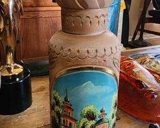 Hand-painted Container Bottle Holder