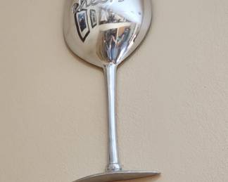 Cheers 3D Wine Glass Metal Wall Art