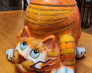 Bella Casa Cat Cookie Jar Orange Tabby Ganz J. Sumner Ceramic