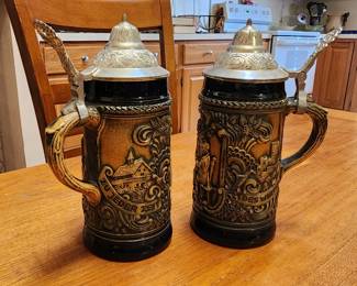 Gerz West Germany Vintage Stein Embossed Scene