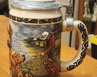 1994 Budweiser Lidded Beer Stein Hunter's Companion Series #3 Golden Retriever