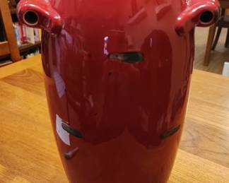 Red Ceramic Vase