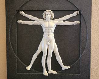 Vitruvian Man Wall Sculpture