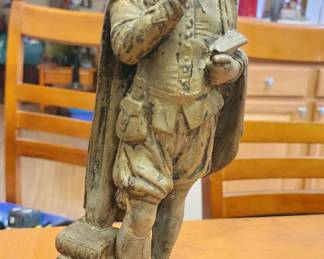 Old Metal Shakespeare Sculpture.