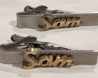 2 Swank "Sam" Tie Clips