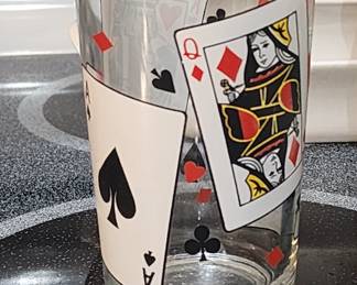 Playing Card Party Pub Glass