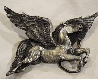 1981 Bergamot Foundry Pegasus Flying Horse Belt Buckle