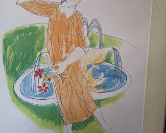 1968 M.EZRA S/N COLORED LITHOGRAPH