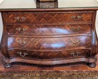 LARGE FRENCH STYLE BOMBAY CHEST OF DRAWERS
