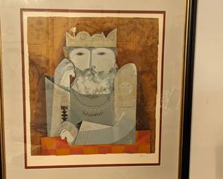THE KING AT CHESS ( S/N LITHOGRAPH BY SAMI BRISS)