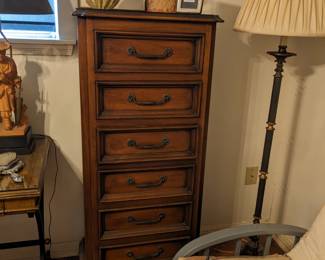 ONE OF TWO 6-DRAWER MCM TOWER CHEST OF DRAWERS