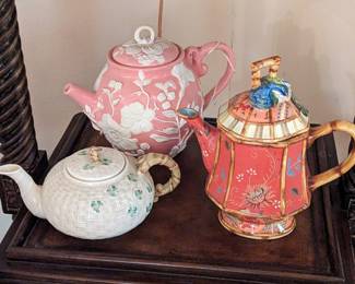 BELEEK TEAPOT + OTHERS