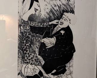 1992 S/N "DANCING" CARTOONIST ILLUSTRATION