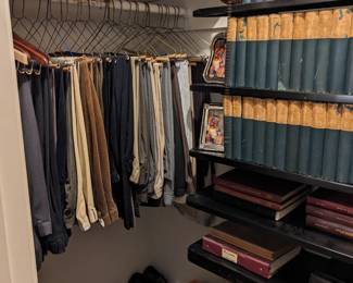 MENS SLACKS, SHOES, & PULLOVER SHIRTS