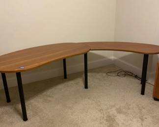 Danish inspired kidney shaped desk
