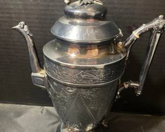 Antique aesthetic silverplate coffee pot