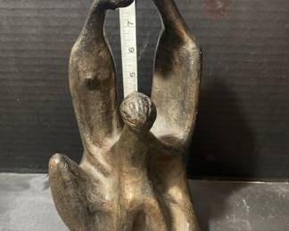 Vtg Austin Productions brass abstract family artwork