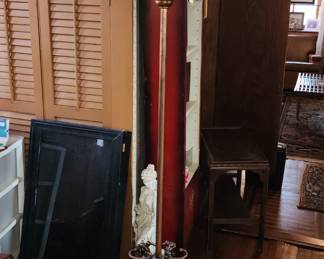 Antique Cast Iron Coat / Hat / Umbrella Rack with Bronze Overlay