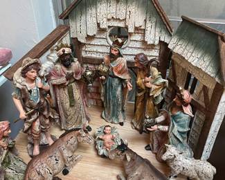 Vintage nativity set