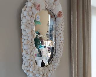 Handmade shell mirror