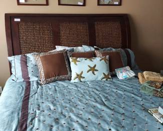 King size bed, headboard and serta perfect sleeper mattress. And frame