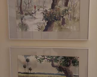 J E Draper watercolors