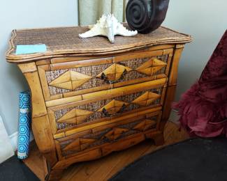 Bamboo and woven chest