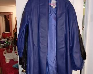 Women's large pleather coat