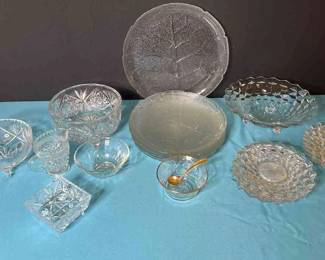 Glass Serving Ware and Glass Vases