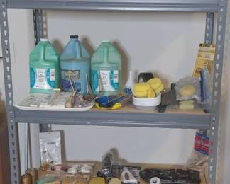 Ceramics Craft Lot with Shelving Unit
