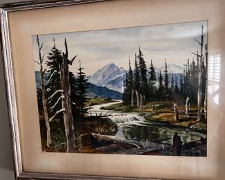 beautiful framed watercolor