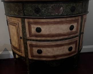 very unique occasional table w/drawers and doors