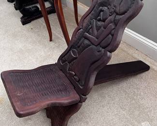 African Chief's chair, ebony wood