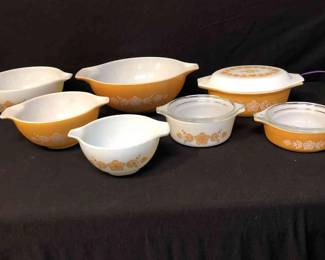 Pyrex Butterfly Gold 