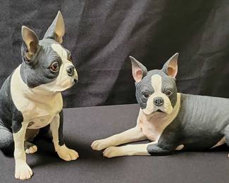 Danbury Mint Boston Terrier Statues