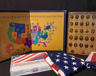 United States Coins And 1969 Plaque