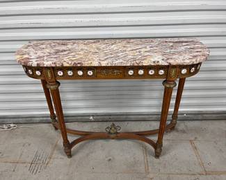 French Marble Top Table with Ormolu