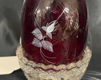 Fenton Hand Painted Fairy Lamp