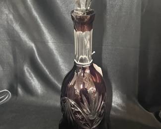 SOLD - Amethyst Decanter Cut-to-Clear