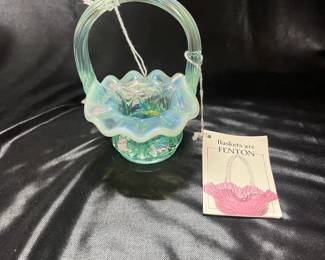 Fenton Hand Painted Basket