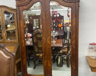 French Armoire w/Beveled Mirror- 7'11 x 4'6