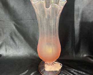 Fenton Pink Iridescent Vase