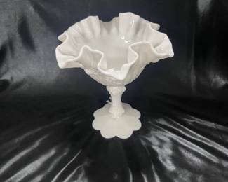 Fenton Milk Glass Compote