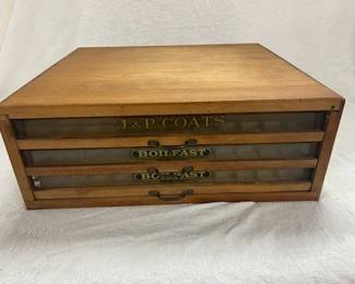 SOLD - Coats 3 Drawer Spool Cabinet