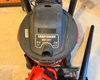 Craftsman 16 Gal Wet dry Shock Vac And Black Decker Leaf Blower