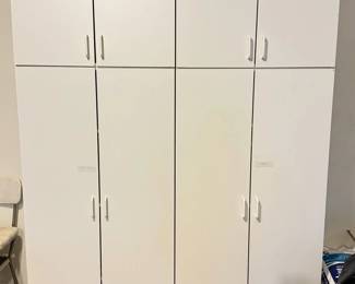 UStore White Wall And Pantry Cabinets