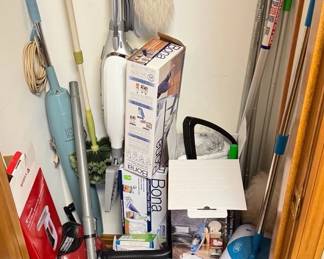 Hoover And Eureka Vacuums With Cleaning Supplies 