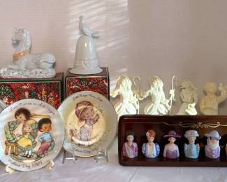 Avon Assortment 8 Fashion Thimbles  Display Stand, 3 Mothers Day Plates,  More