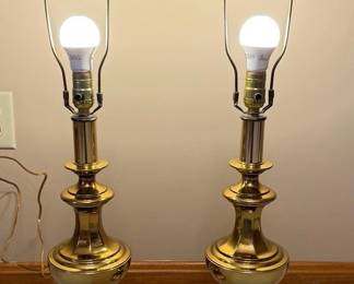 Large Brass Table Lamps Working