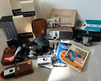 Technicolor Projector, Polaroid Land Camera, Nikon EM Camera, More Vintage New Cameras